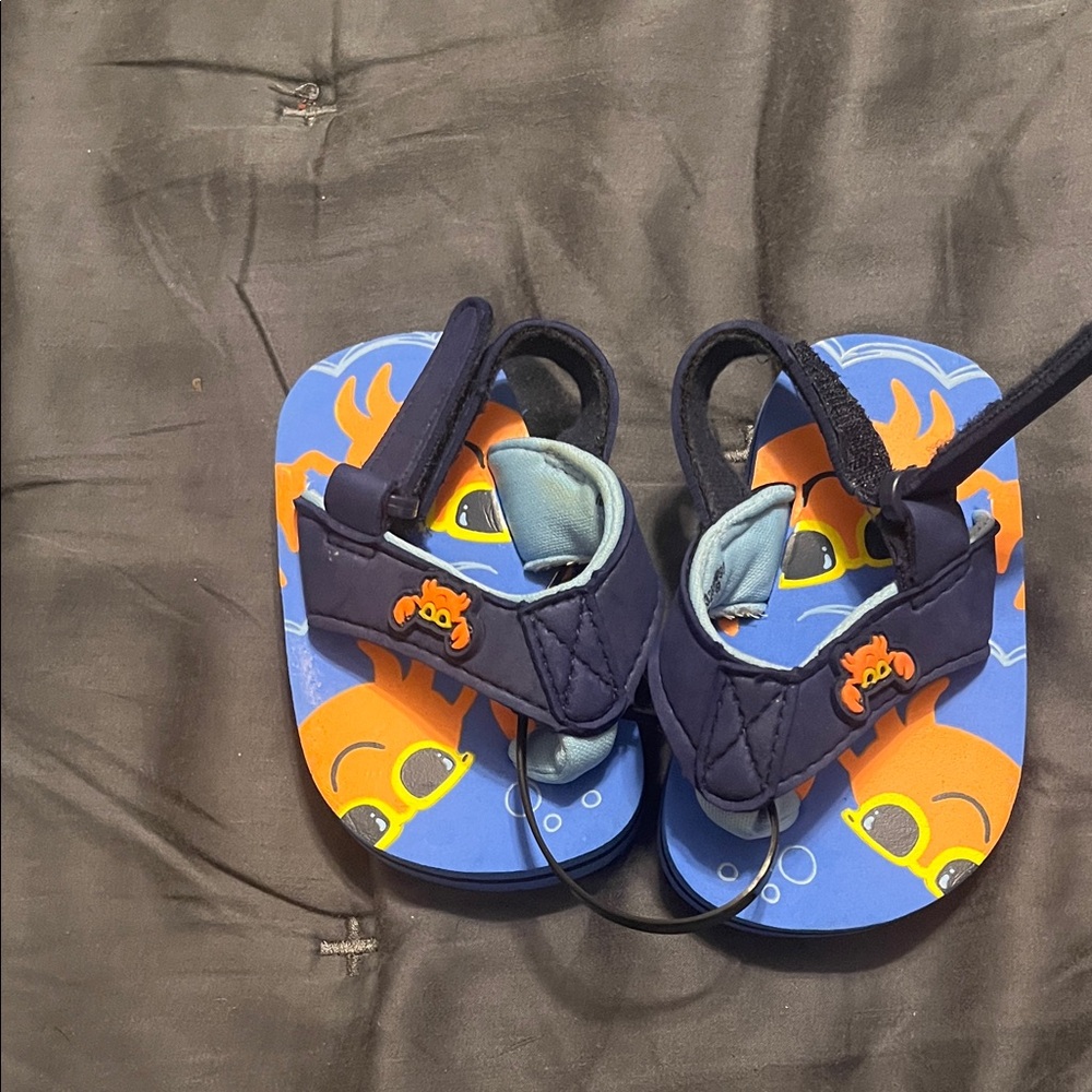 Kids Blue and Orange Sandals